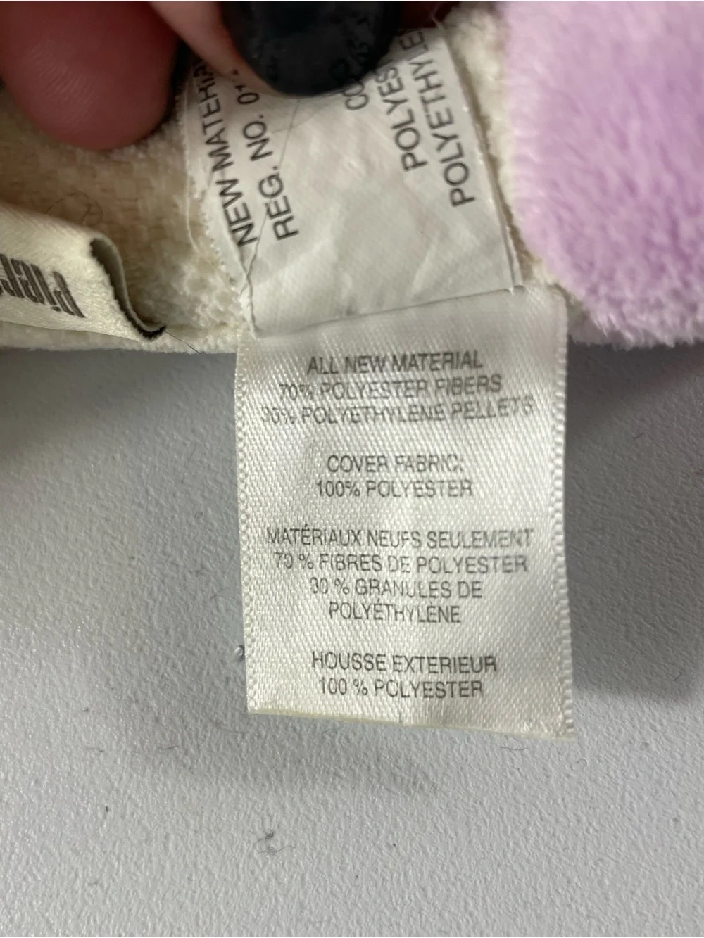 Pier 1 Cream Plush Lamb with Pink/Pastel Plaid Accents